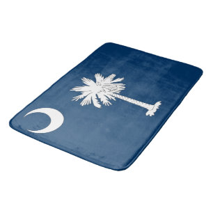 Large bath mat with flag of South Carolina, USA