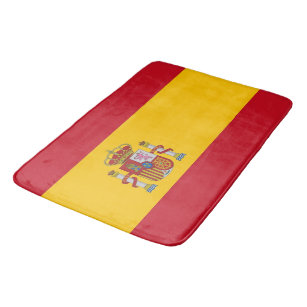 Large bath mat with flag of Spain