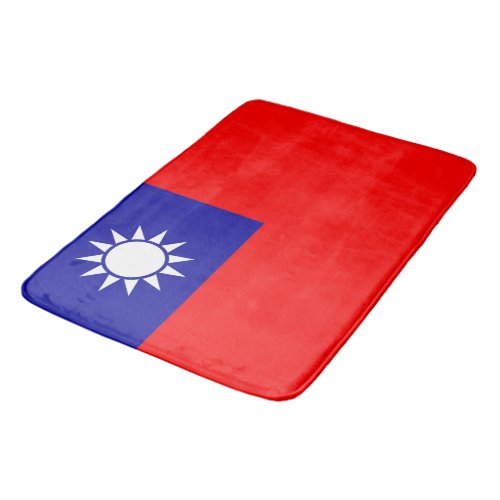 Large bath mat with flag of Taiwan