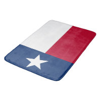 Large bath mat with flag of Texas, USA
