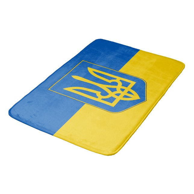 Large bath mat with flag of Ukraine (Angled)