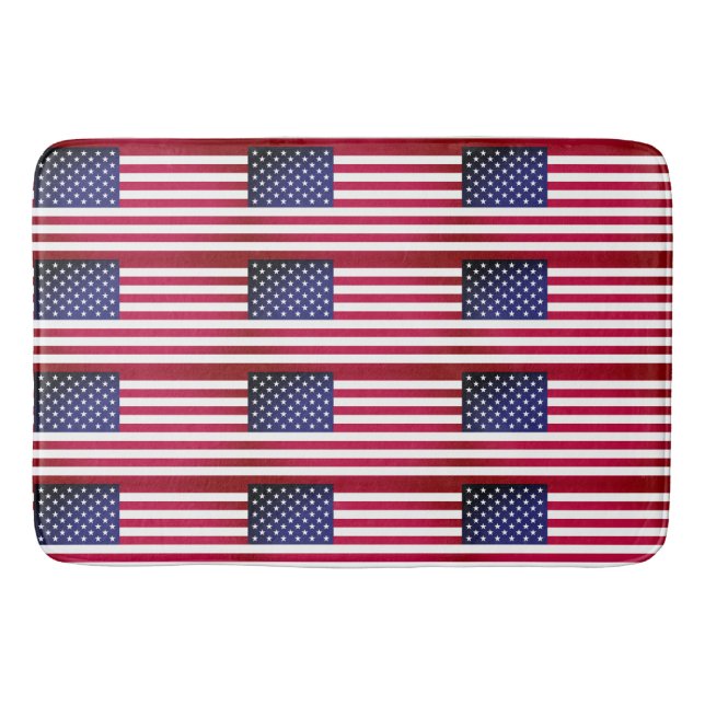 Large bath mat with flag of USA (Front)