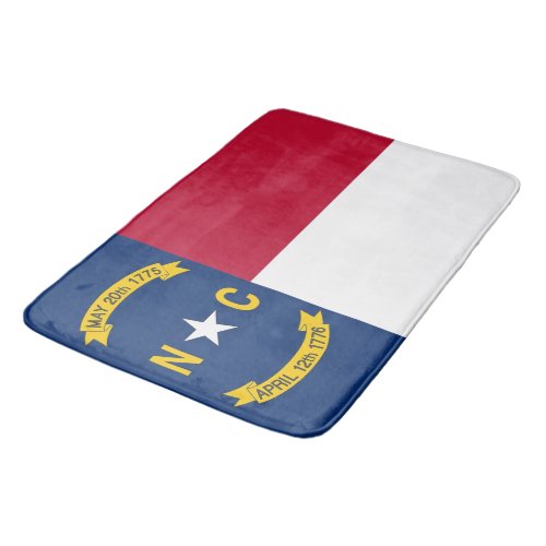 Large bath mat with flag ofNorth Carolina USA