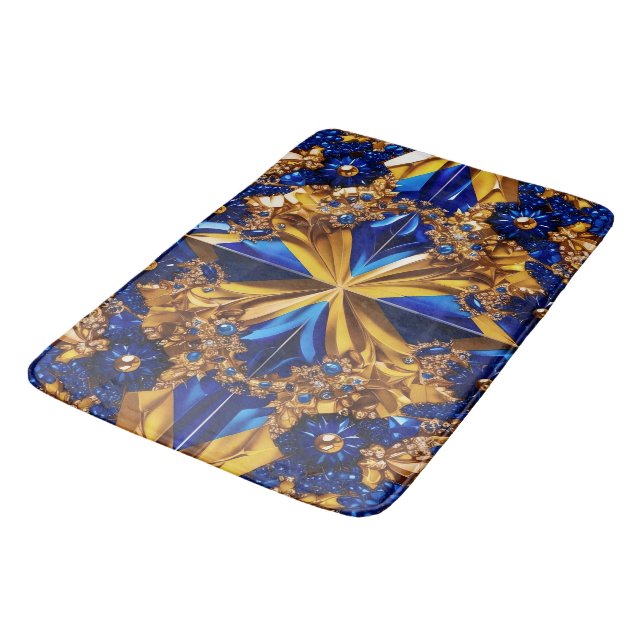 Large bath mat with Sweden Colors (Angled)