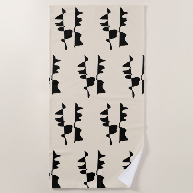 Large Beach & Bath Towel - Dual Face (Front)