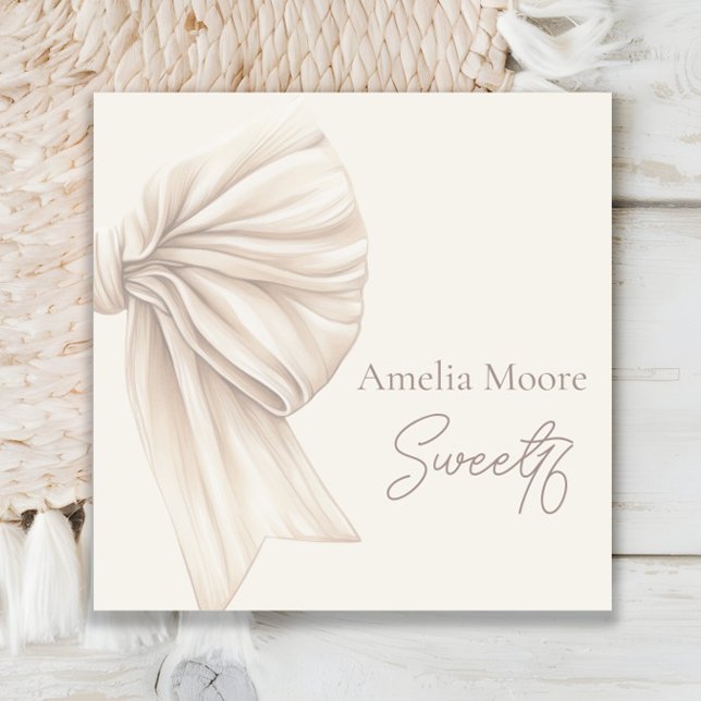 Large Beige Bow Boho Sweet 16  Napkins (Creator Uploaded)