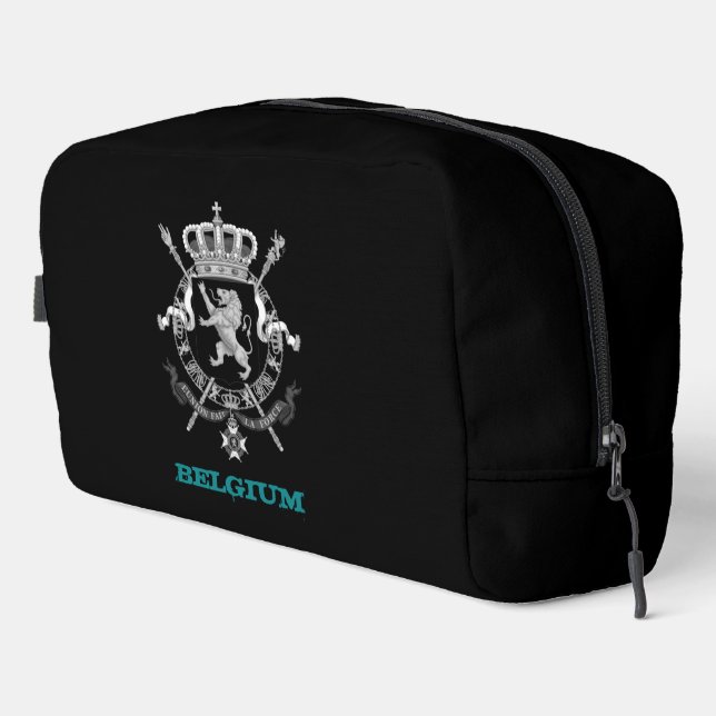 Large Belgium bag, Belgian coat of arms /flag Dopp Kit (Right Corner)