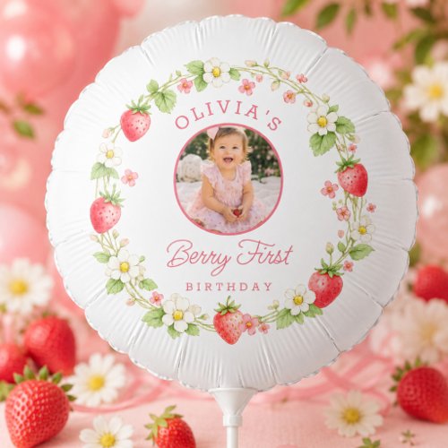 Large Berry First Photo Balloon