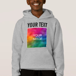 Large Big Font Text Template Kids Boys Trendy Hoodie