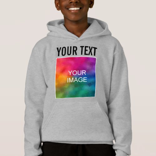 Large Big Font Text Template Kids Boys Trendy Hoodie