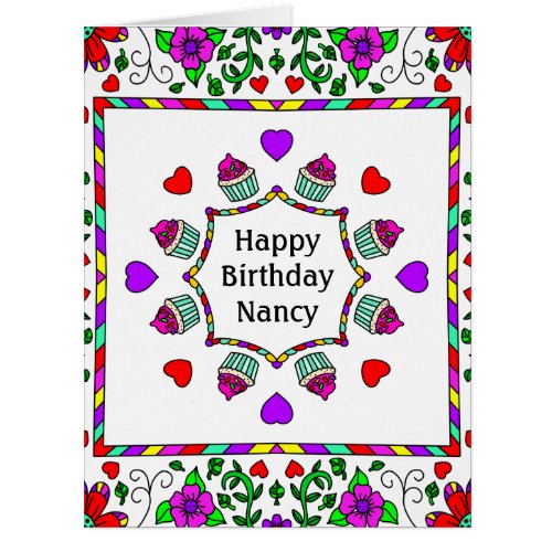 Large Birthday Card Inside Coloring Page