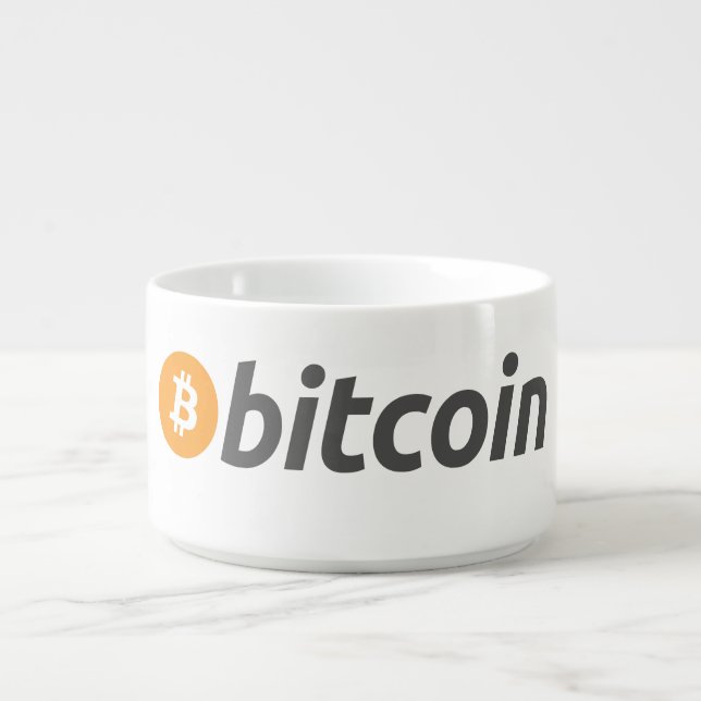 Large Bitcoin logo with orange Bitcoin symbol Bowl (Center)