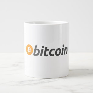 Large Bitcoin logo with orange Bitcoin symbol Giant Coffee Mug
