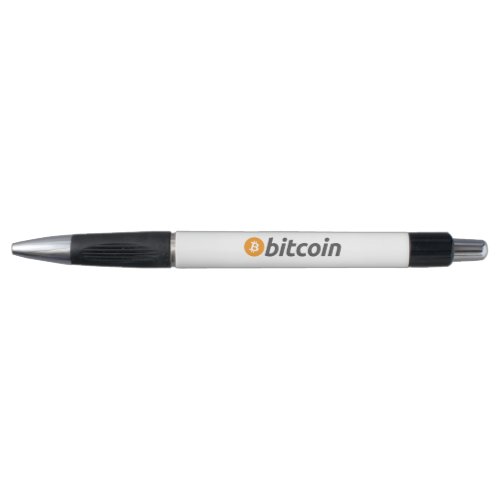 Large Bitcoin logo with orange Bitcoin symbol Pen