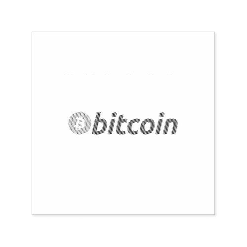 Large Bitcoin logo with orange Bitcoin symbol Self_inking Stamp