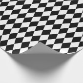 Large Black and White Harlequin Wrapping Paper | Zazzle