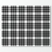 Large Black and White Plaid Wrapping Paper (Flat)