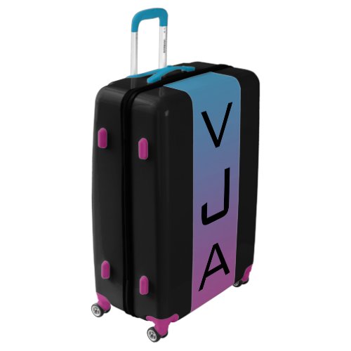 LARGE Black  Blue_Purple Ombre Monogram Luggage