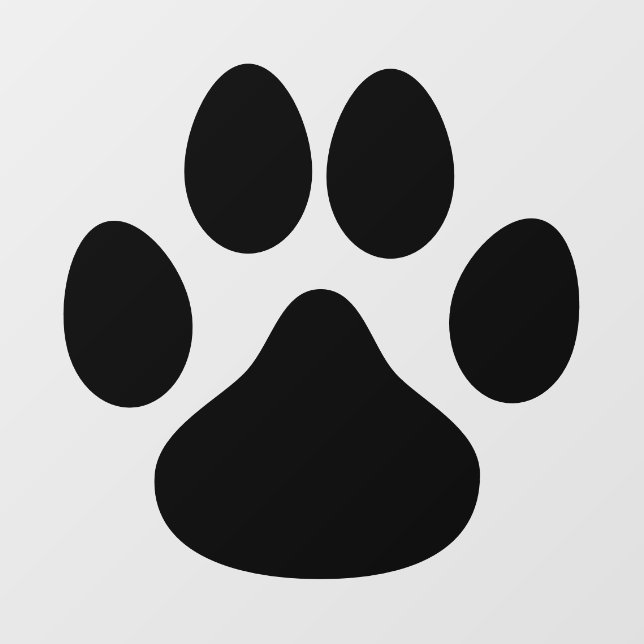 Large Black Paw Print Floor Decals (Front)