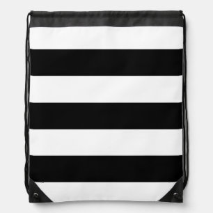 large black stripes drawstring bag