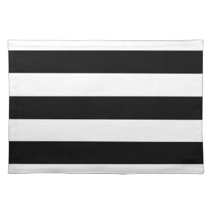large black stripes placemat