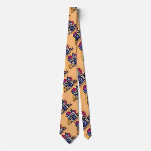 Large Black Tan German Shepherd Pup PopArt Pattern Neck Tie