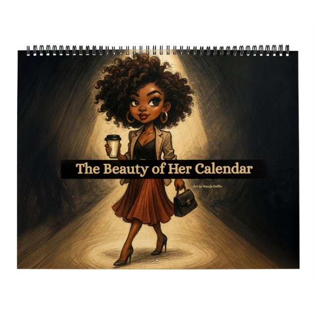 Large Black Woman Calendar 2026 (Cover)