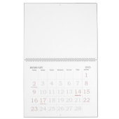 Large Blank Calendar Holidays With Large Numbers | Zazzle