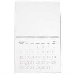 Large Blank Calendar Holidays With Large Numbers | Zazzle
