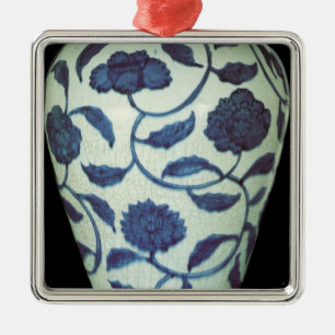 Large blue and white vase, Jaijing Period Metal Ornament