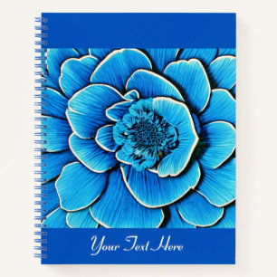 Large Blue Camellia Blossom Journal