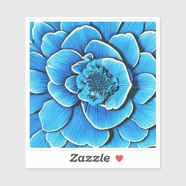 Large Blue Camellia Blossom Sticker (Sheet)