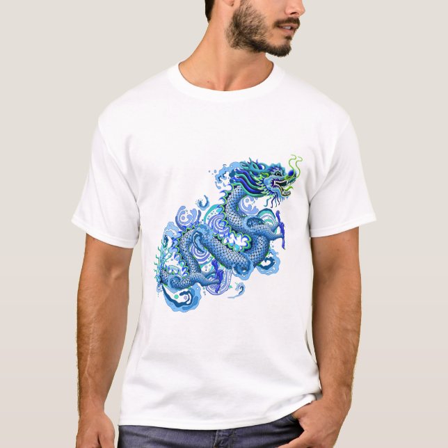 Large Blue Dragon T-Shirt (Front)