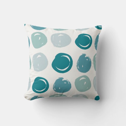 Large Blue light dark dot abstract modern minimal Throw Pillow