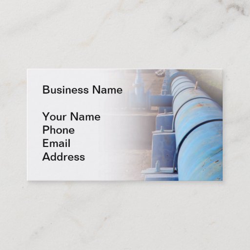Customizable Large Blue Oil Pipeline For Refinery Business Cards