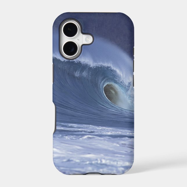 Large blue surf wave Sumba Iphone Case (Back)