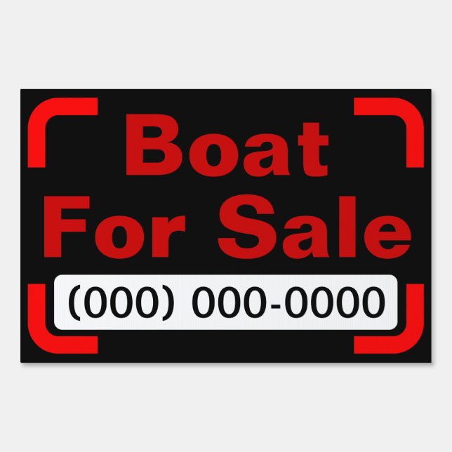 Large Boat For Sale Yard Sign (Back)