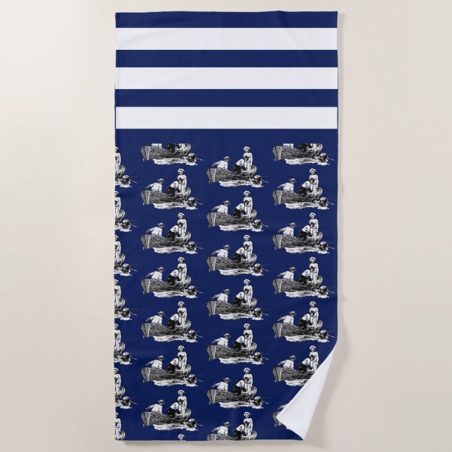 Large Boatsman Beach Towel (Front)