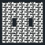 Large Bold Black Monogram Pattern White/Black Light Switch Cover<br><div class="desc">Personalize large Bold Black Monogram pattern on white and black background. Click “Customize” to change colors and type styles.</div>