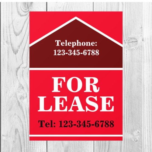 LARGE BOLD FOR LEASE SIGNAGE Real Estate Window Cling