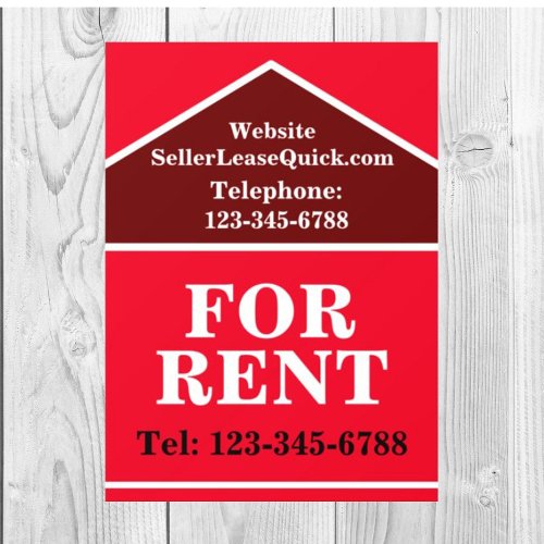 LARGE BOLD FOR RENT SIGNAGE Real Estate Window Cling