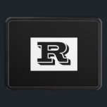 Large Bold Outlined Black Monogram, Black Hitch Cover<br><div class="desc">Cool large Bold Outlined Black Monogram on Black. Click “Customize” to change colors and type styles.</div>