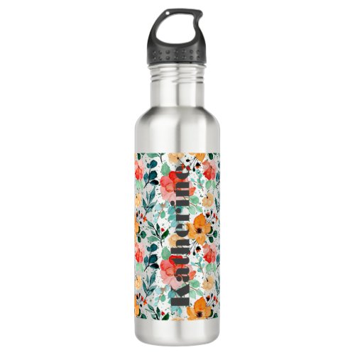 Large Bottle of water Custom Floral Pattern