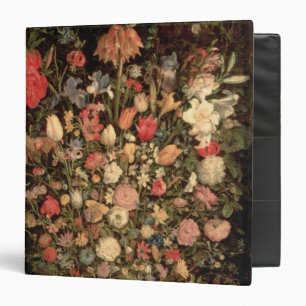 Large bouquet of flowers in a wooden tub binder