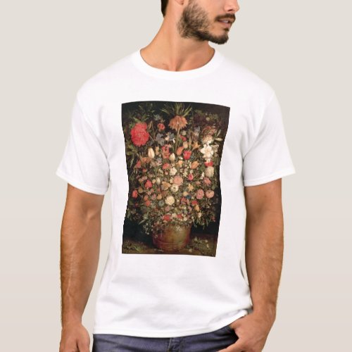 Large bouquet of flowers in a wooden tub T_Shirt