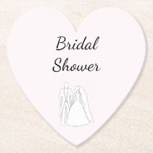 Large Bridal Shower Paper Coasters