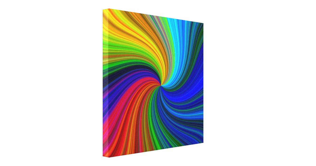 Large Bright Colorful Abstract Canvas Wall Art  Zazzle com