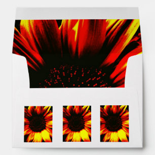 large bright yellow sunflower envelope