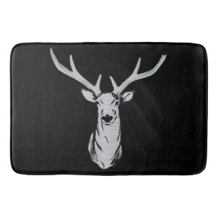 Large Buck Deer Hunting Bath Mat