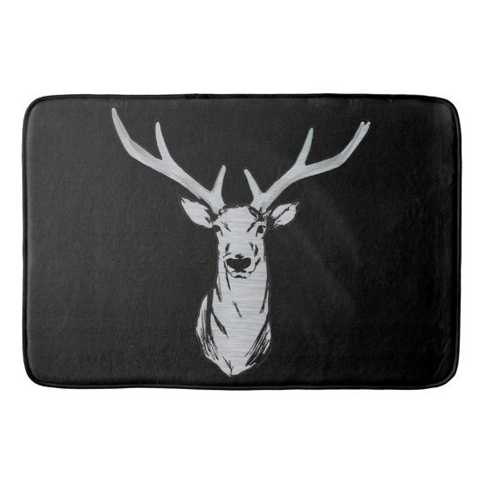 Large Buck Deer Hunting Bath Mat